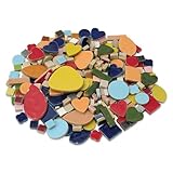 Jennifer's Mosaics 1-Pound Deco Ceramic Mosaic Tile, Assorted Colors