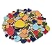 Jennifer's Mosaics 1-Pound Deco Ceramic Mosaic Tile, Assorted Colors