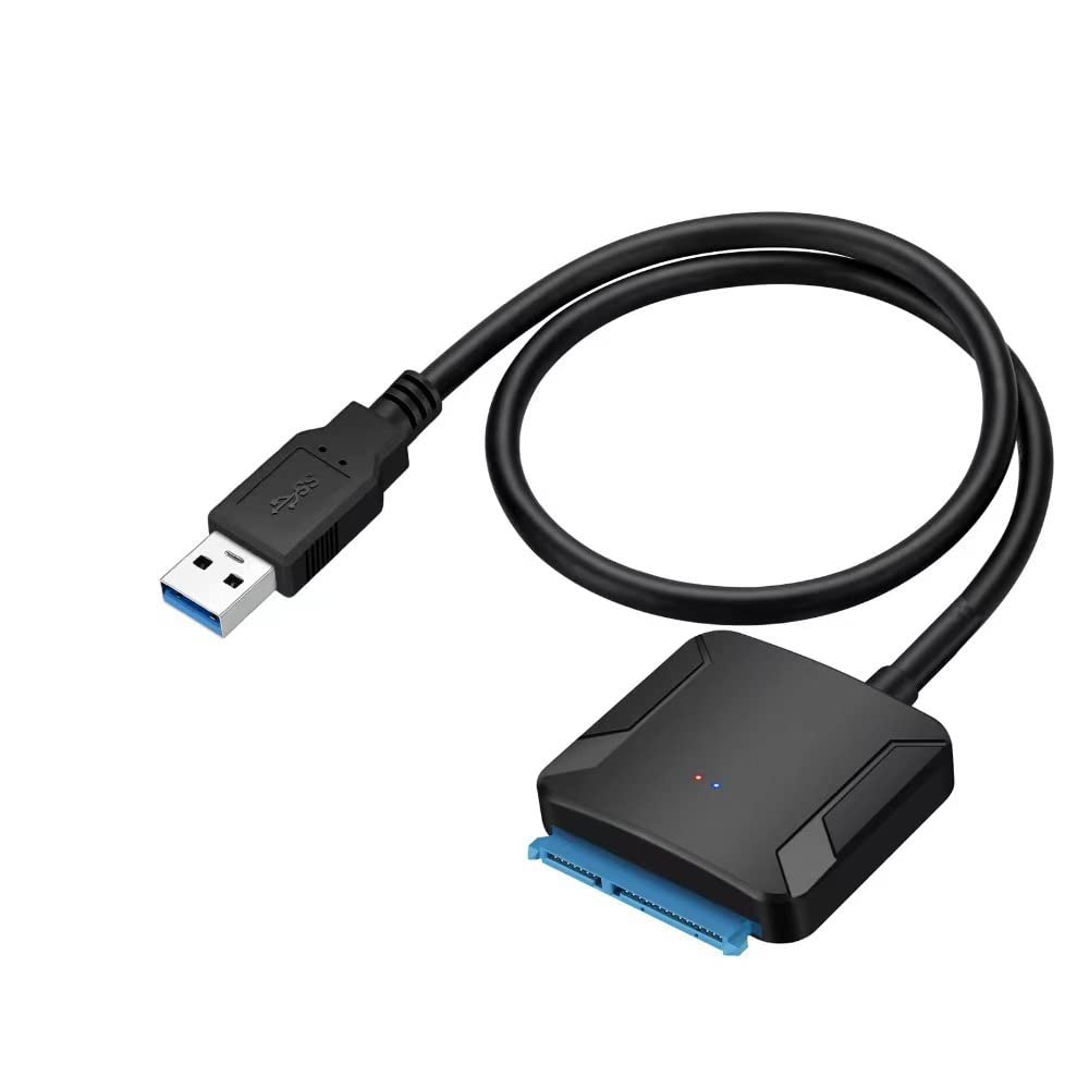 Cavo adattatore da USB a Sata con spina standard britannica, connettore da USB 3.0 a SATA a 22 pin per unità SSD/HDD da 2,5" da 3,5"