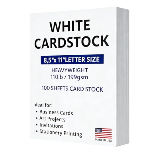 Veritas White Cardstock 8.5 x 11”, 110LB/199GSM...