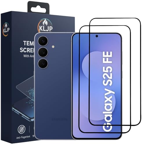 Image of Military-Grade Gorilla Tempered Glass For Samsung Galaxy S25 FE With Installation Kit | Edge to Edge Coverage | Black (Pack Of 2)