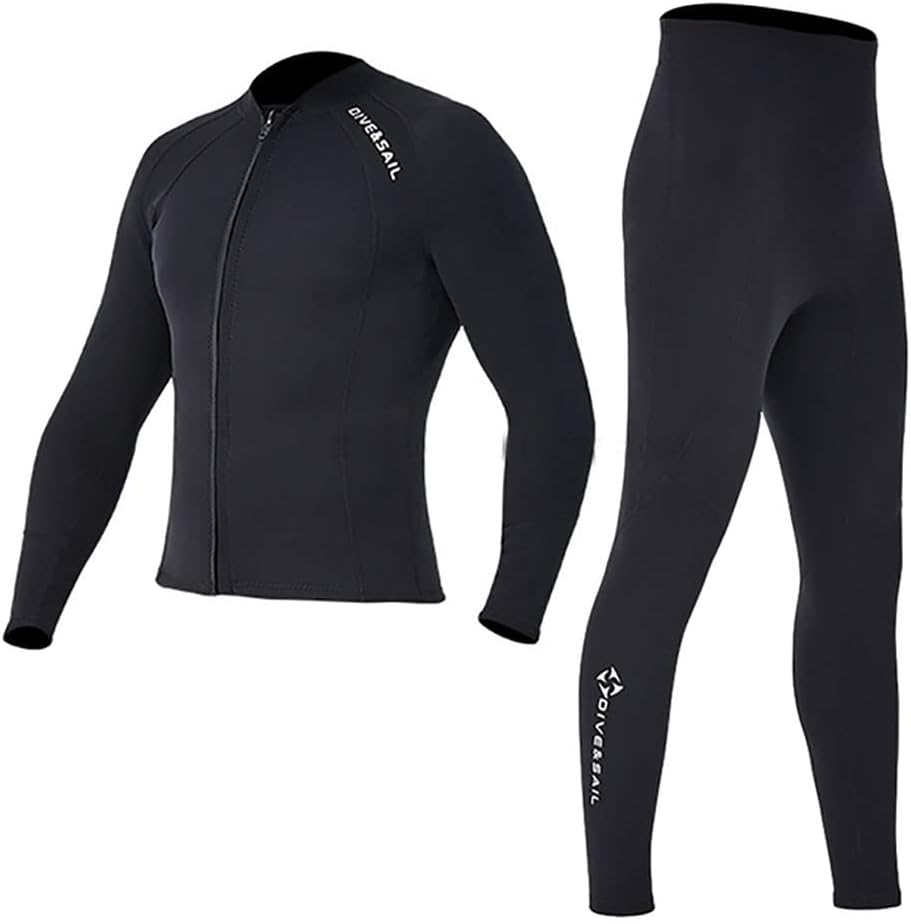 WYYHAA 2MM Neoprene Two Piece Wetsuit, Neoprene Surfing Bodyboarding Diving Suit for Men Women Snorkeling Scuba Diving