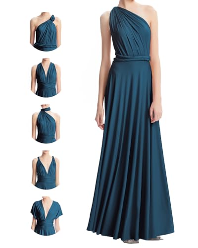 INFIWING Infinity Kleid mit Bandeau Brautjungfernkleider, Lang Einheitsgröße Wickelkleid Damen, Multiway Kleid Hochzeitsgäste Trauzeugin...