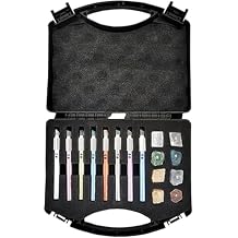 Mohs Hardness Test Kit, 2-9 Scratch Tester Hardness Test Pen with Storage Box, Industrial Mineral Identification Kit for Gem Jade Jewelry.