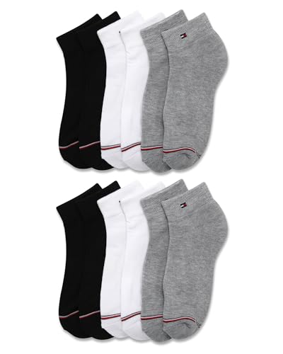Image of Tommy Hilfiger Womens Quarter Socks - 12 Pack Athletic Performance Cushioned Running Socks for Women with Arch Support