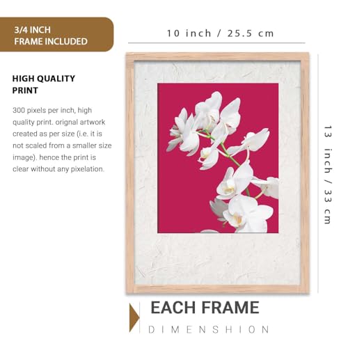 Image of HOTHOUSE Decorative Abstract Wall Art Home Decor Modern Painting poster With Frame For Living Room Bed Room Hotel Wall Decor Digital Reprint Set of 3 (10X13 inch)