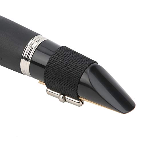 Dilwe Conjunto de clarinete, conjunto de clarinete, 17 chaves de madeira Bb com pano de limpeza, cai