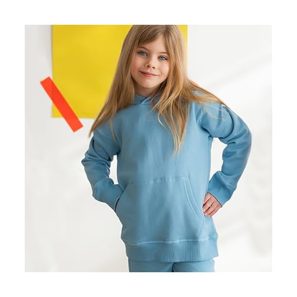 Mightly Fleece Pullover Hoodie | Boys & Girls’ Organic Cotton Sweatshirts w/Pockets, Fair Trade Certified for Toddler&Kids - Image 3