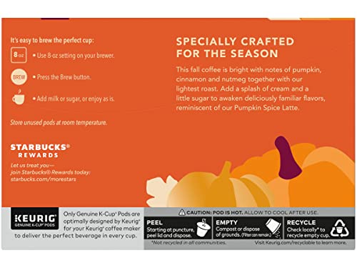 Starbucks Coffee Company Limited Edition Flavored Coffee K-Cups, Pumpkin Spice, 10 CT (Pack of 2) - image 7