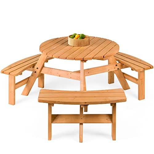 Honorable Mentions

A few more strong options worth considering if one of my top picks doesn't perfectly fit your needs:

Best Choice Products 6-Person Circular Outdoor Wooden Picnic Table
