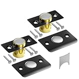 Tonitrui Silent Ball Catch, Adjustable Strong Magnet Door Catch，Using Noise Free, Replacing Door Ball Catch, with Identical Installation Dimension(2 Pack, Black)