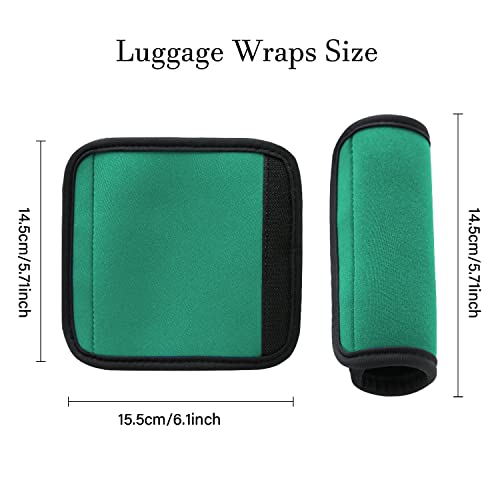 2 Pack Luggage Handle Wraps For Suitcase, Bright Color Comfort Soft Handle Covers (Green) #TOP1