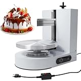 Cashwise Cake Decorating Machine, 4-12 Inch Automatic Cream Spreading for Cake Frosting Machine 60-320 RPM with Graduated Scrapers Electric Turntable, with LCD Display White