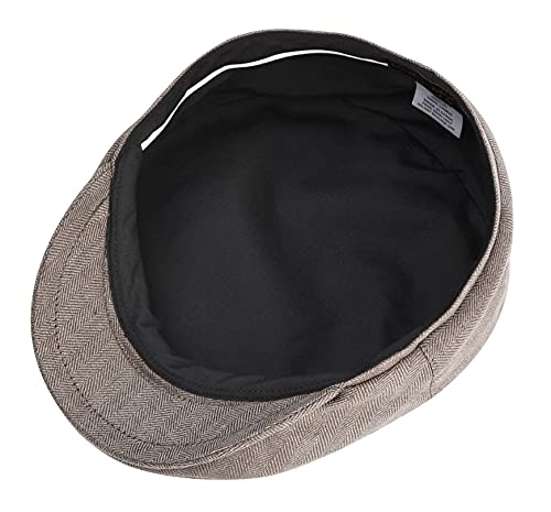 Newsboy Cap For Men, Flat Cap, Ivy Hat, Mens Caps, Gatsby Hat 100% Linen Newsboy (Gray, Medium) #TOP4