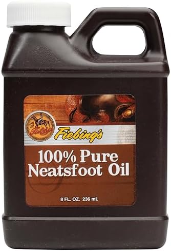 100% Pure Neatsfoot Oil - Natural Leather Preservative - Great for Boots, Baseball Gloves, Saddles and More - 8 oz