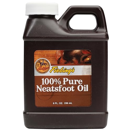 Fiebing's 100% Pure Neatsfoot Oil - Natural Leather Preservative - Great for Boots, Baseball Gloves, Saddles and More - 8 oz