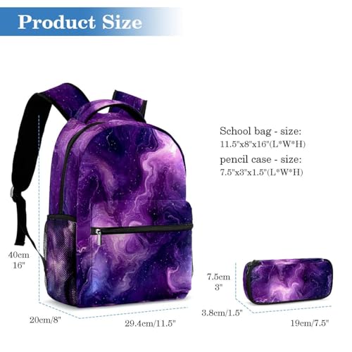 Grand cartable galaxie violette pour transporter facilement tous les cours