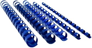 Caja de 25 peines de plástico para encuadernación, PVC, 16 mm, 14 anillas, A5, color azul