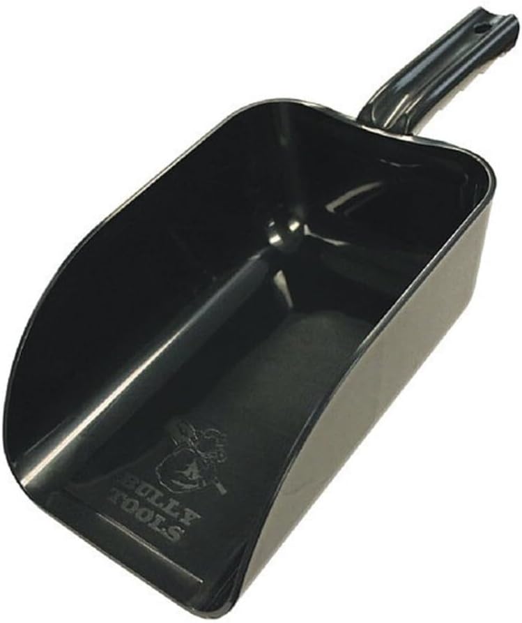 Bully Tools Poly Hand Scoop, Heavy-Duty Multipurpose Scoop for Charcoal, Ashes, Wood Pellets, Soil, Sand, Salt, Pet Food & Birdseed – FDA-Grade Polypropylene, Extra Strong, Won’t Bend or Rust