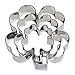 3 Piece Clover Cookie Cutter Set - 4 1/2", 3 3/8", 2 1/5" - St. Patrick's Day Large Four Leaf Clover Cookie Cutters