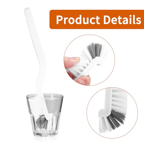 6 STK Tassenbürste Reinigungsbürste mit Langem Griff, Gebogene Flaschenbürste, Flasche Reinigungsbürsten, Spülbürsten Putzbürste, Multifunktions Bürste für Gläserbürste Küche Geschirr Cleaning Brush