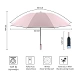 BAODINI UPF 50+ ochrona przed promieniowaniem UV, ochrona przed słońcem, odwrócony, kompaktowy parasol na deszcz, automatyczny, odwrócony, wiatroszczelny parasol