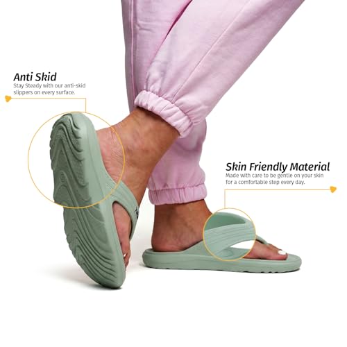 Image of YOHO Drizzle Soft Slippers for Women, Mild Acupressure, Lightweight, Anti Skid & Slip, Diabetic Footwear for Woman, Home Wear Bathroom Chappal for ladies | Waterproof Monsoon & Rainy Footwear