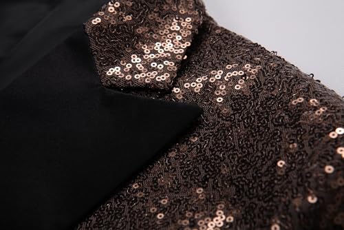 MOGU Mens Sequin Dress Suit Jacket Slim Fit Shiny Sport Coat Blazer for Party Prom Dance4