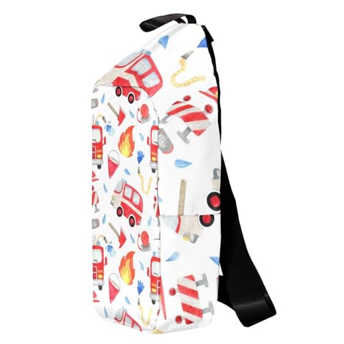 Sac à dos à bandoulière multicolore de 16x36.5x8.4cm léger et compact - 3