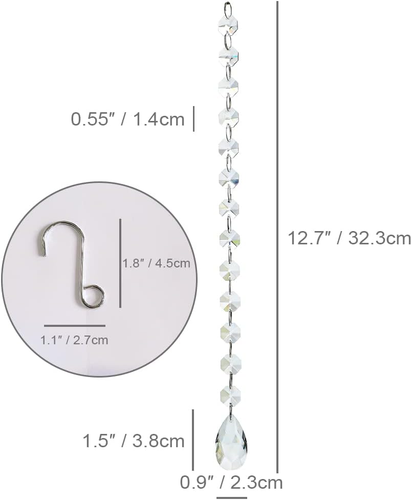 Crystal Sun Catchers, Rainbow Sun Catcher, Crystal Suncatcher for Window Room Decor,Chandeliers Parts Replacement