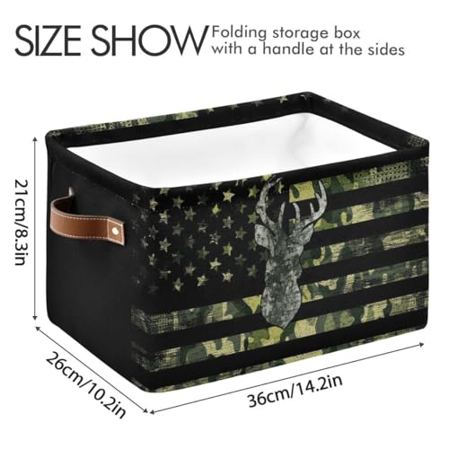 Camo Hunting Rectangular Storage Basket Organizer Bin Shelf Baskets For Clothes Gifts For Home Office Dorm by Bzocm - Image 4