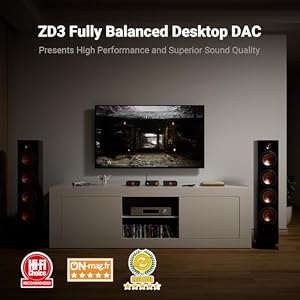 Fosi Audio ZD3 Desktop DAC Preamp, Fully Balanced Digital to Analog Audio Converter with ES9039Q2M for Home Stereo Amplifier, Bluetooth/USB/Optical/Coax/TV HDMI ARC Input, XLR/RCA Output with Remote — photo 2 of 6