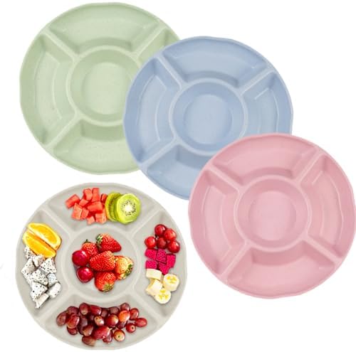 4x Snackteller Mit Fächern - Wiederverwendbar & Bunt