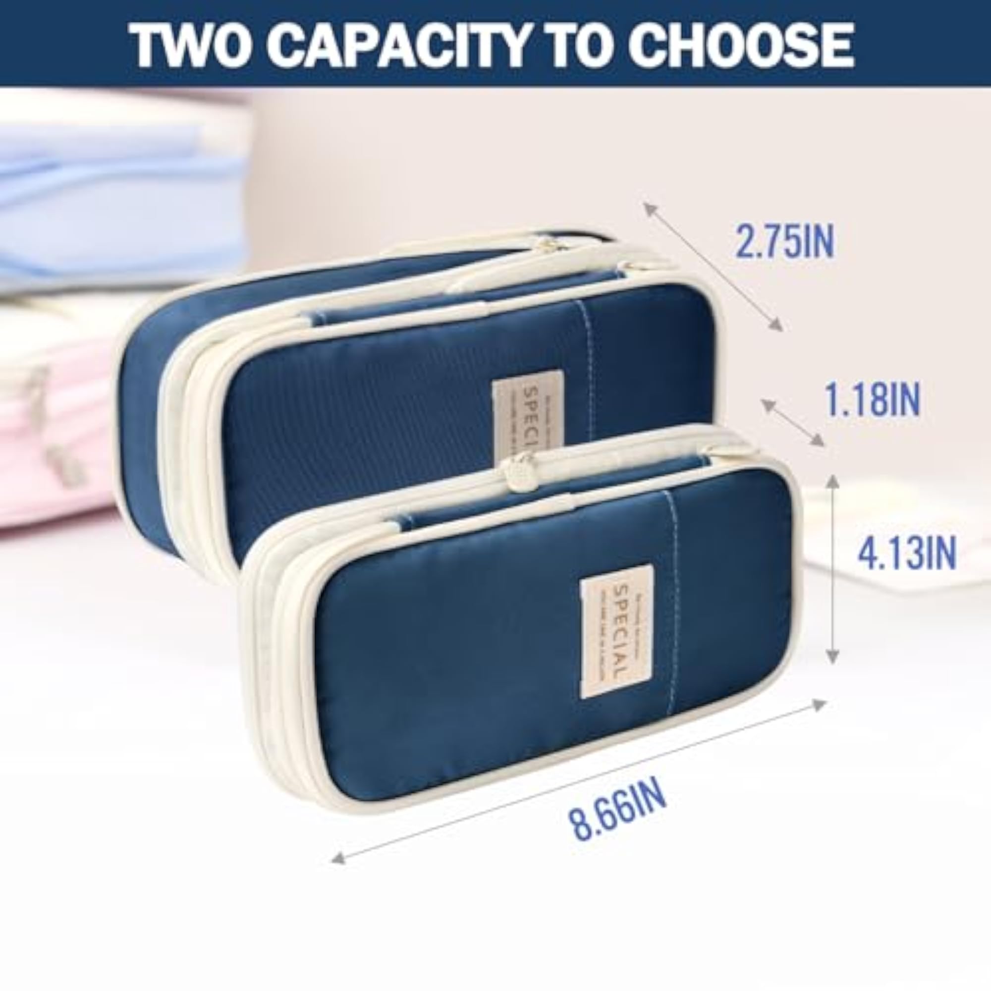 Large Capacity Pencil Pouch, Expandable Storage Bag