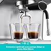CASABREWS Machine à café Expresso avec Température réglable, 20Bars de Pression Machine Expresso avec Écran LCD, Cafetière Expresso Pour Café Moulu, Machine à Espresso et Cappuccino, Réservoir de 2.2L