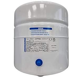3.2 Gallon (9 Litre Pure Water Capacity) Reverse Osmosis (RO) Storage Tank for Potable/Filtered Drinking Water with 1/4…