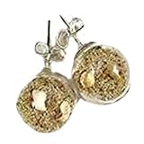  Pendientes de terrario, océano, pendientes de playa, pendientes de concha marina, arena y concha