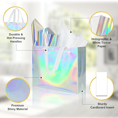 50% Off ZIFTY 32 Iridescent Reusable Gift Bags - Image 4