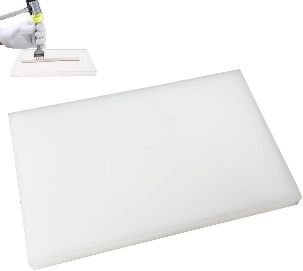 Leather Punch Pad, Plastic Mute Cutting Board Stamping Mat, 6x4x0.4 inch