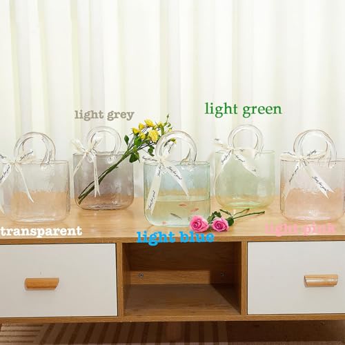 Vase en verre sac à main pour sublimer une table basse vide - 5