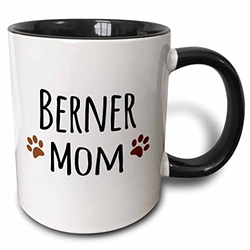 3dRose Berner Mom Mug, 11 oz, Black