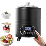 ✍【Sano e delizioso, goditi la vita】: Yogurtiera con controllo della temperatura. Può preparare yogurt fatto in casa senza additivi alimentari, con un gusto puro, unico e dolce. e consente anche di preparare natto, kimchi, vino di riso dolce e molto altro. Adatto per hotel, ristoranti, pasticcerie, negozi di alimentari, case e bancarelle.