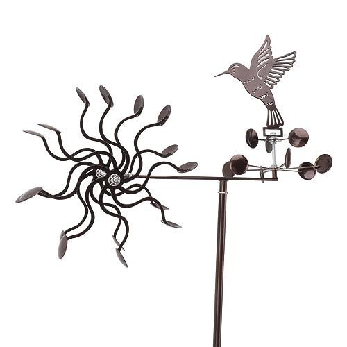 Spinner à Vent, Sculpture de Vent de Colibri, Sculpture de Vent, fileur à Vent en métal, fileur à Vent extérieur, décoration de Cour, fileur à Vent cinétique
