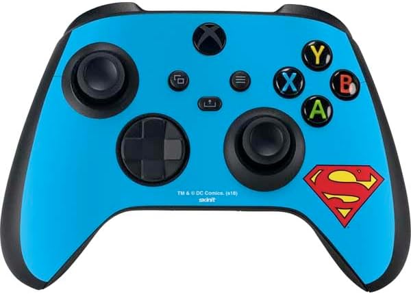 Skinit Decal Gaming Skin Compatible with Xbox Series X Controller - Officially Licensed DC Comics Superman Official Logo Design
