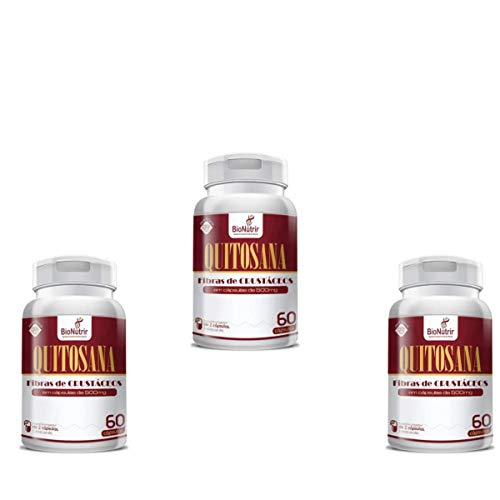 Kit 3x Emagrecedores Quitosana 60 Cápsulas 500mg Original