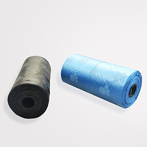 Honorall 15 Pcs Sacos de Cocô de Lixo de Cão de Estimação com Impressão Pegada Padrão Design Clean-u