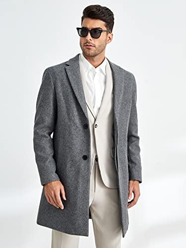 メンズラペルネックツイードオーバーコート メンズコートとジャケット Color G Size M Www Meritstech Ac In