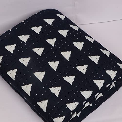 Couverture kantha en coton INDACORIFY jeté de lit imprimé - 5