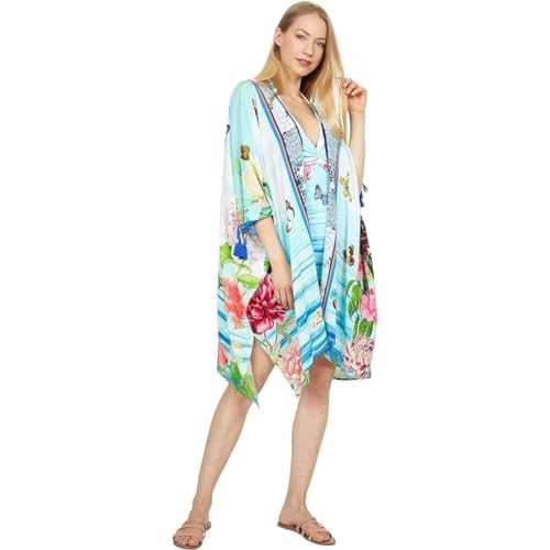 Johnny Was Costa Azul Short Kimono Multi LG