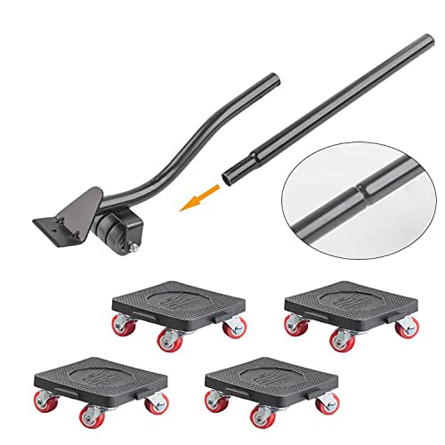 Heavy Duty Furniture Lifter With 4 Sliders And Crowbar,360°Rotation Wheels Furniture Mover Dolly 660 Lb Load Capacity For Moving Sofas,Cabinet And Refrigerators(6 Pcs/Set) #TOP1